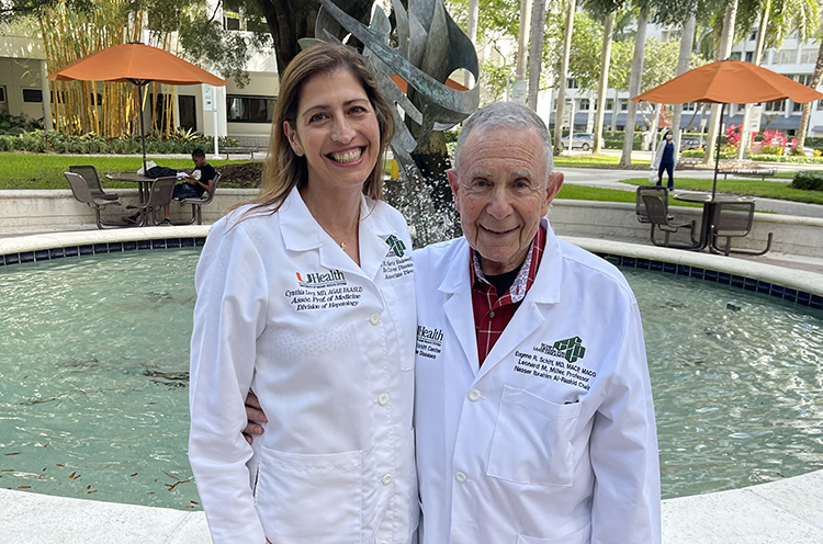 Dr. Cynthia Levy (left) and Dr. Eugene Schiff (right). 