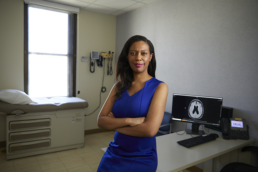 Dr Teshamae Monteith in examination room