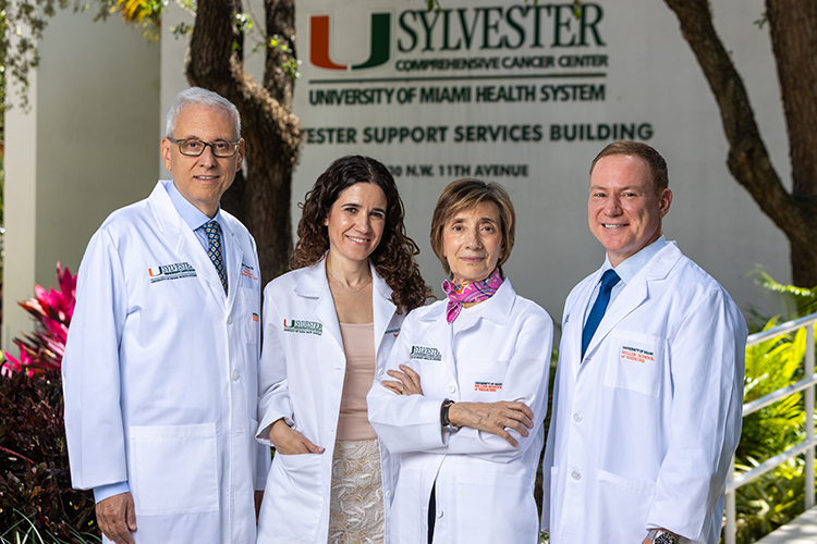 Researchers from the Sylvester Brain Tumor Institute pose for a group photo