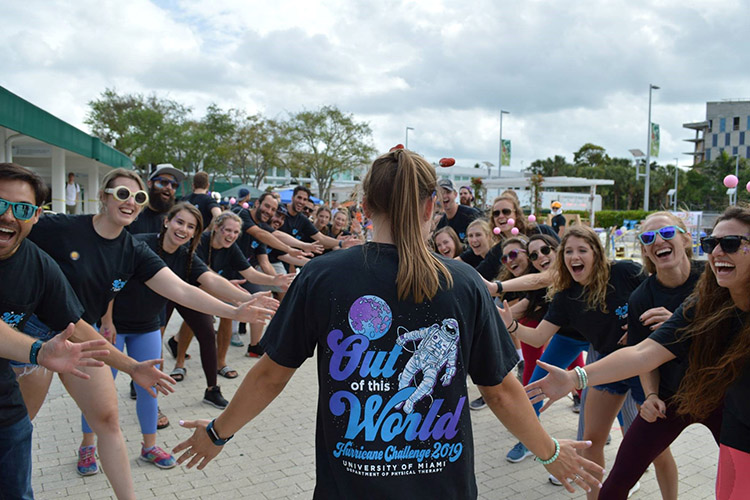 Students participating in the Hurricane Challenge