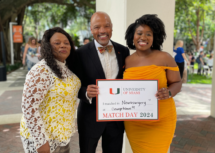 Newly matched medical students pose for photo at Match Day 2024