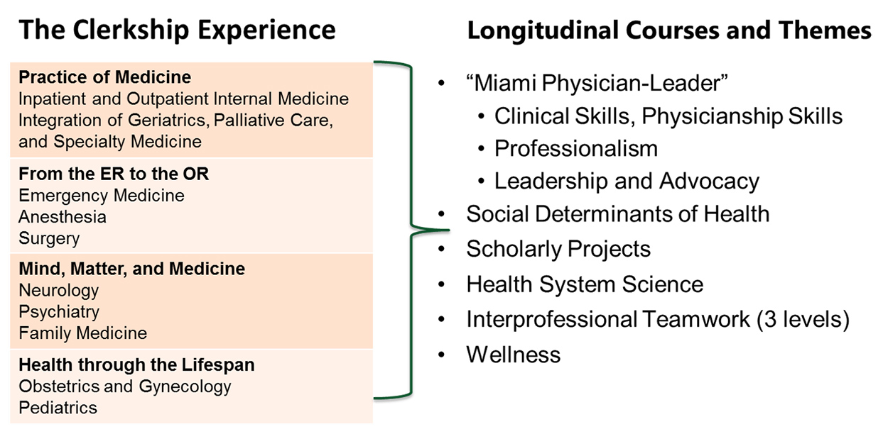 The clerkship experience informational graphic