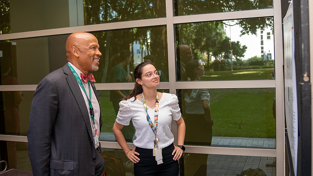 Dean Ford with a student